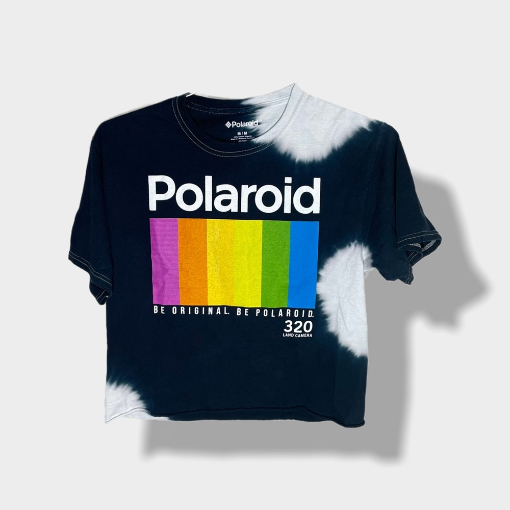 Polaroid vtg tie dye crop tee 🌈